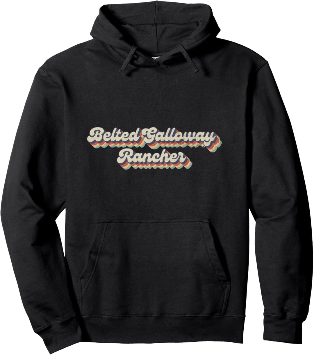 70er Jahre Rinder – Vintage Kuh Rancher Gürtel Galloway Pullover Hoodie