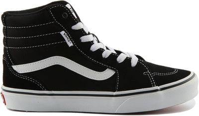 Vans Unisex Kinder Filmore Hi Sneaker 35 EU Suede Canvas Black White, 35 EU Suede Canvas Black White