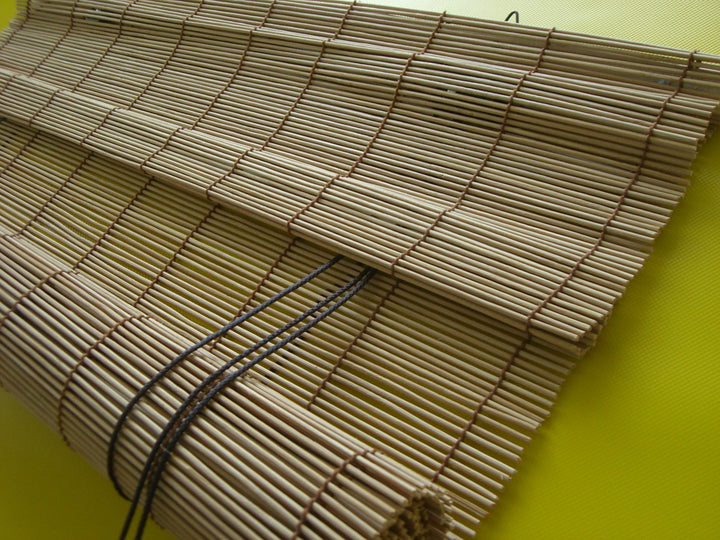 Bambusrollo Bambus Raffrollo Natur Breite 60-140cm Länge 160 und 240cm Seitenzug Fenster Tür Rollos