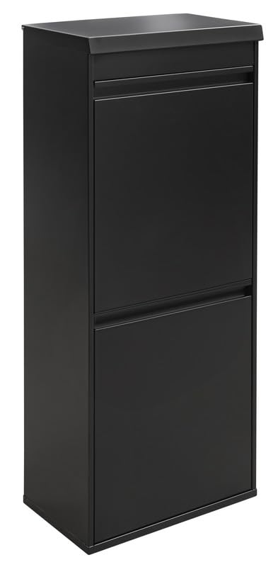 ARREGUI Top CR426-B Mülltrennsystem aus Stahl mit Aufbewahrungsbox mit Deckel | 3 Fächer Mülleimer f
