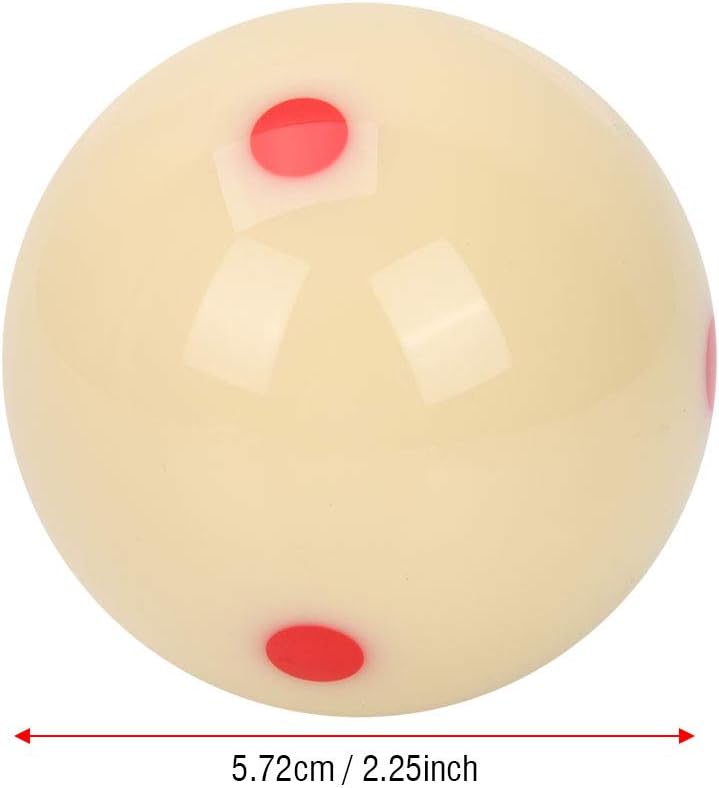 Alomejor Red Dot-Spot Poolball, 5,72 cm Weisser Spielball Harz Billard-Trainingsball Übungspoolballs