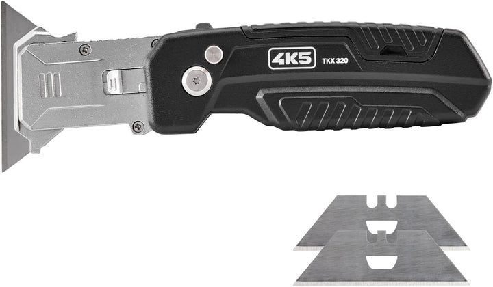 Cuttermesser, TKX 320, mit SK4 Trapezklinge | Schaber-Funktion, 45°/90° einstellbare Klinge, Integri
