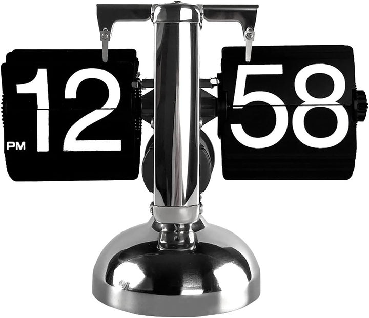 KIMISS Retro-Vintage-Uhr, Mechanische Auto-Tischuhr, Digitale Down-Uhr mit Einzelfuss-Design für Zuh