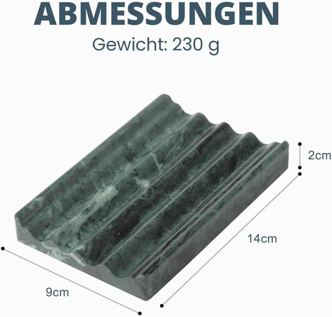 2 Stück Marmor Seifenschale, Seifenhalter mit Ablauf, Seifenablage Waschbecken, Kreative Seifenschal