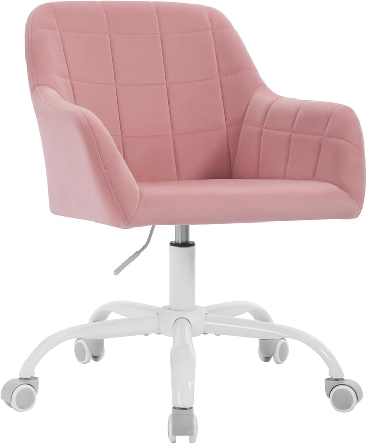 WOLTU Schreibtischstuhl drehbar, Schminktisch Stuhl, Drehstuhl mit Rollen, Bürostuhl ergonomisch, Se