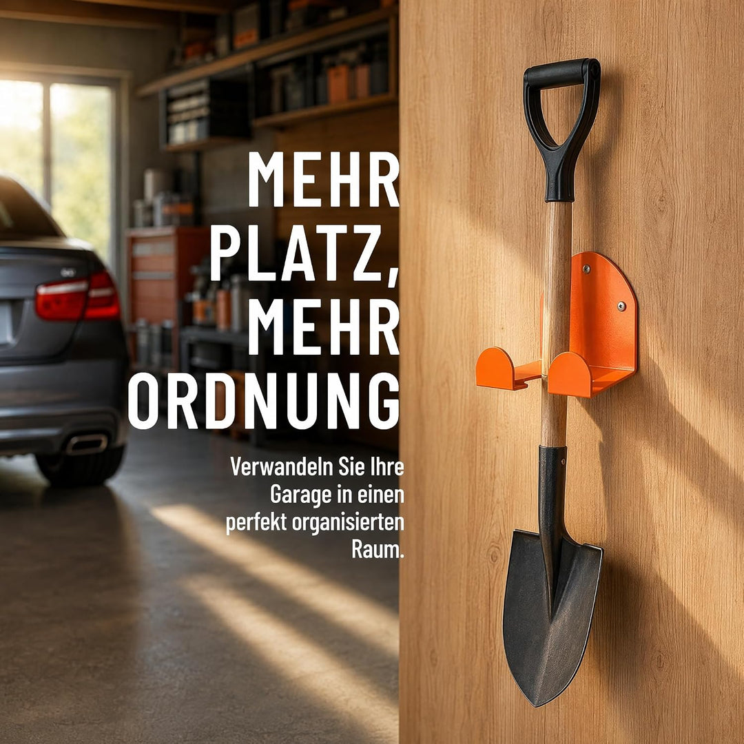 2 Stück Motorsensen Halterung, Wandhalterung mit Passenden Schrauben | Halter Rasentrimmer Wandhaken