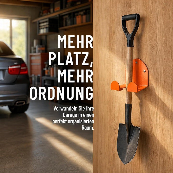 2 Stück Motorsensen Halterung, Wandhalterung mit Passenden Schrauben | Halter Rasentrimmer Wandhaken