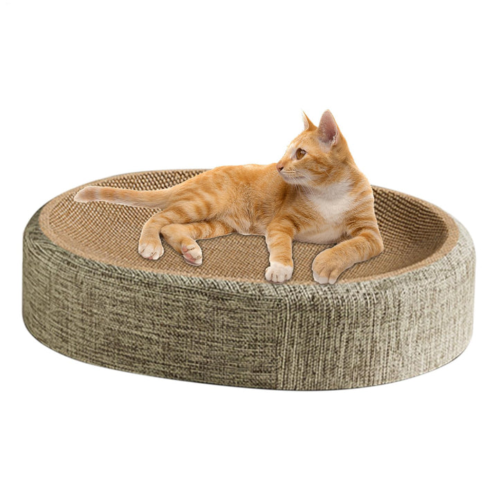 Ovales Sisal Kratzbrett Für Katzen, 2 In 1Sisal Kratzbett Für Katzen, Multifunktionale Möbelschoner