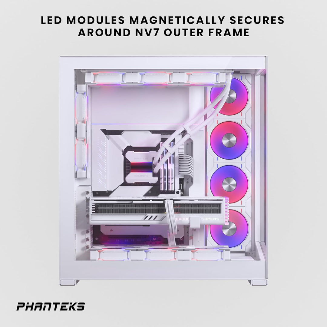 PHANTEKS NV7 Premium DRGB Kit Power-Hub, 3X für Aussenrahmen, 1x Mainboard Kabel-Cover - weiss