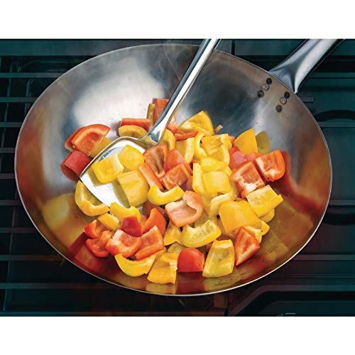 Vogue Stahl Wok runder Boden 35,5cm