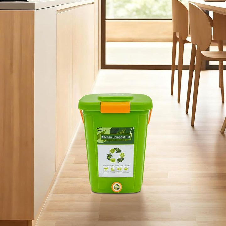 Biomülleimer Küche Grosser, 20L Komposteimer Küche mit Doppeltes Deckeldesign - Geruchsdicht, Schnel