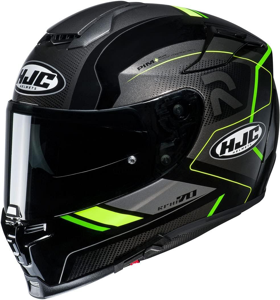 HJC Helmets Herren Nc Helmet, Schwarz/Grau/Neongelb, XS XS Schwarz/Grau/Neongelb, XS Schwarz/Grau/Ne