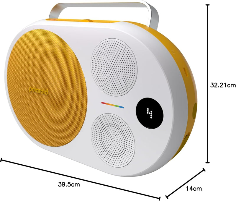 Polaroid P4 Music Player (Yellow) – Powerful Large Room Wireless Bluetooth Speaker Rechargeable with