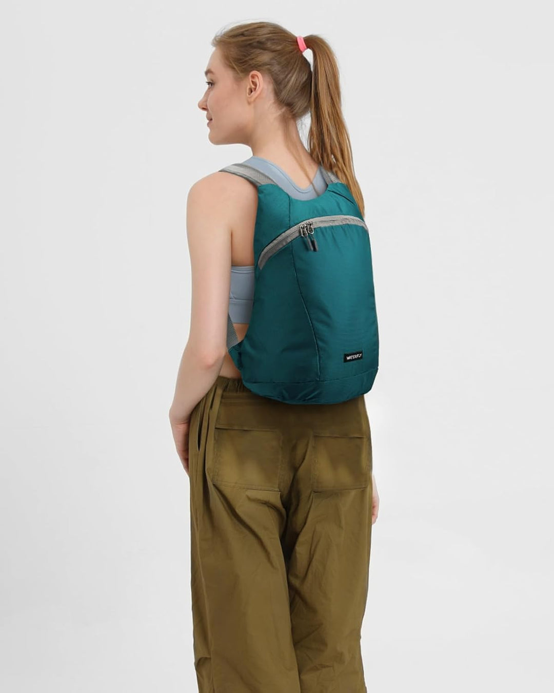WATERFLY Faltbarer Rucksack Klein 15L: Ultraleicht Wanderrucksack Packable Tagesrucksack Sportliche