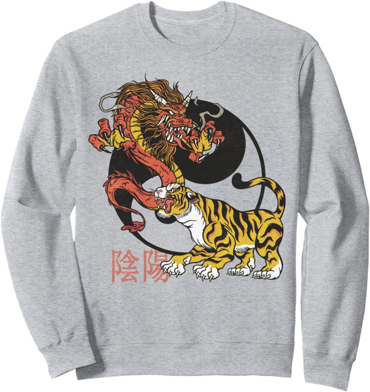 Chinesischer Drache Tiger Yin Yang Sweatshirt