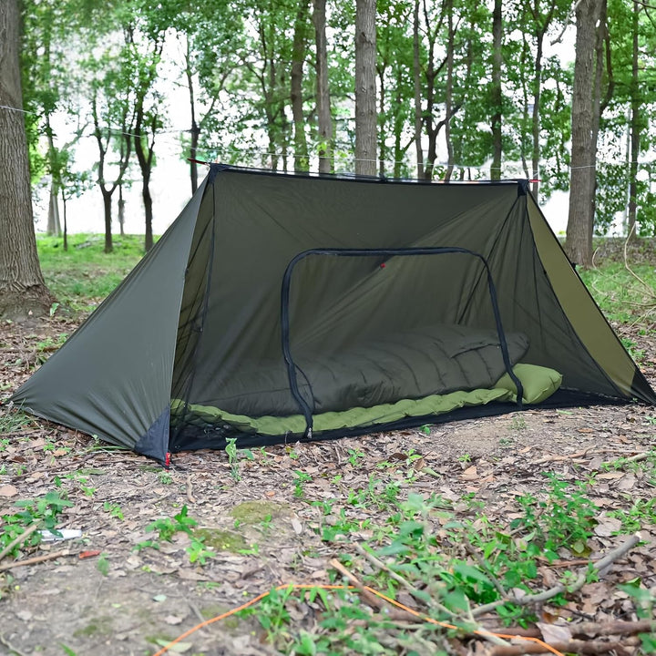 Onewind Camping Shelter mit Moskitonetz, Zelt Emergency Survival Shelter, leicht, wiederverwendbar,