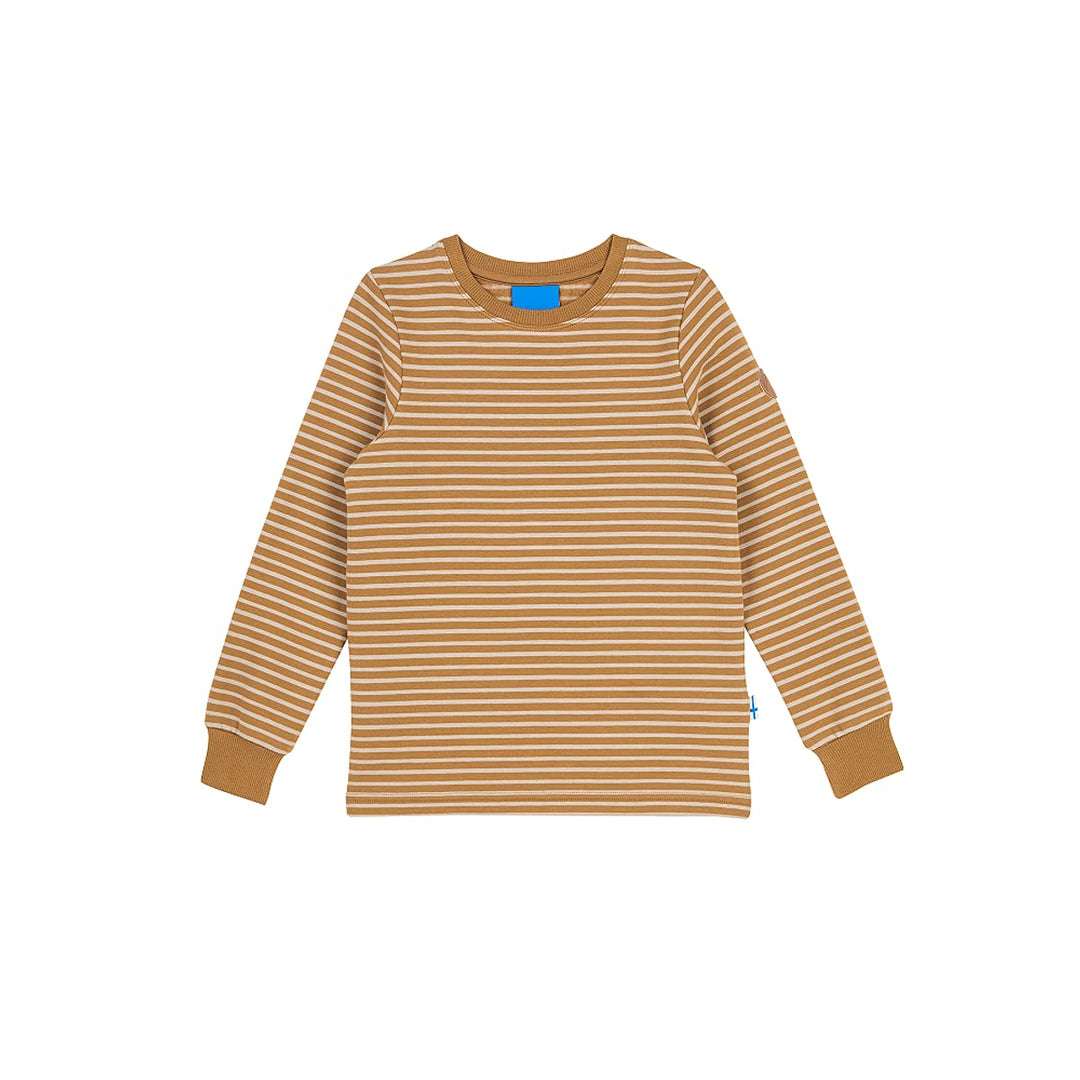 Finkid Kinder Rivi Longsleeve Langarmshirt Sweatshirt 80-90 Cinnamon/Pebble, 80-90 Cinnamon/Pebble