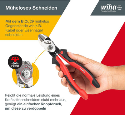 Wiha Hochleistungs-Seitenschneider BiCut Industrial mit DynamicJoint (38189) umschaltbar Industrial,