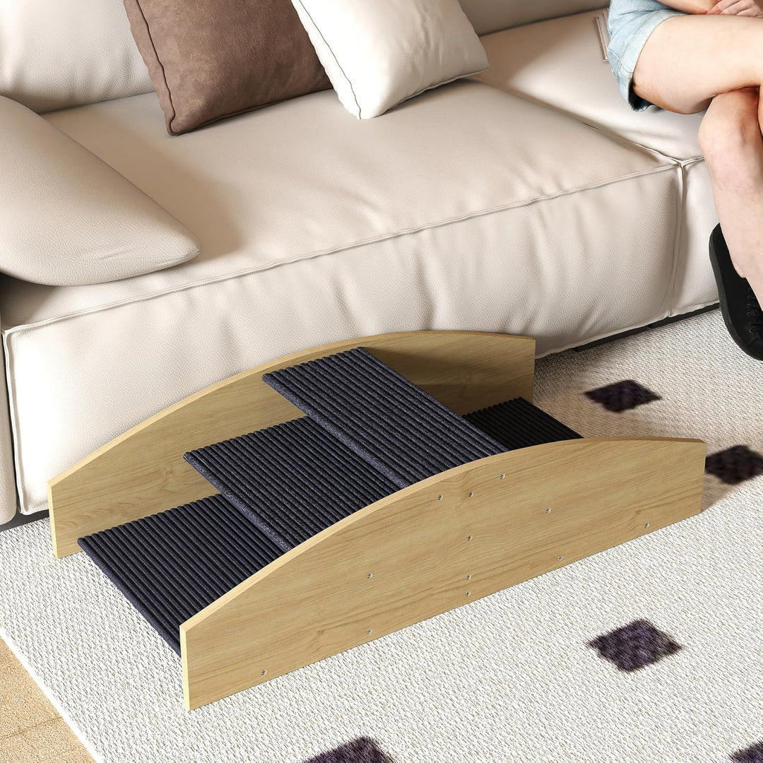 PawHut 2-in-1 Hundewippe, Hunde Agility Wippe aus Holz, Hunde Agilitäts Rampe für kleine, mittelgros