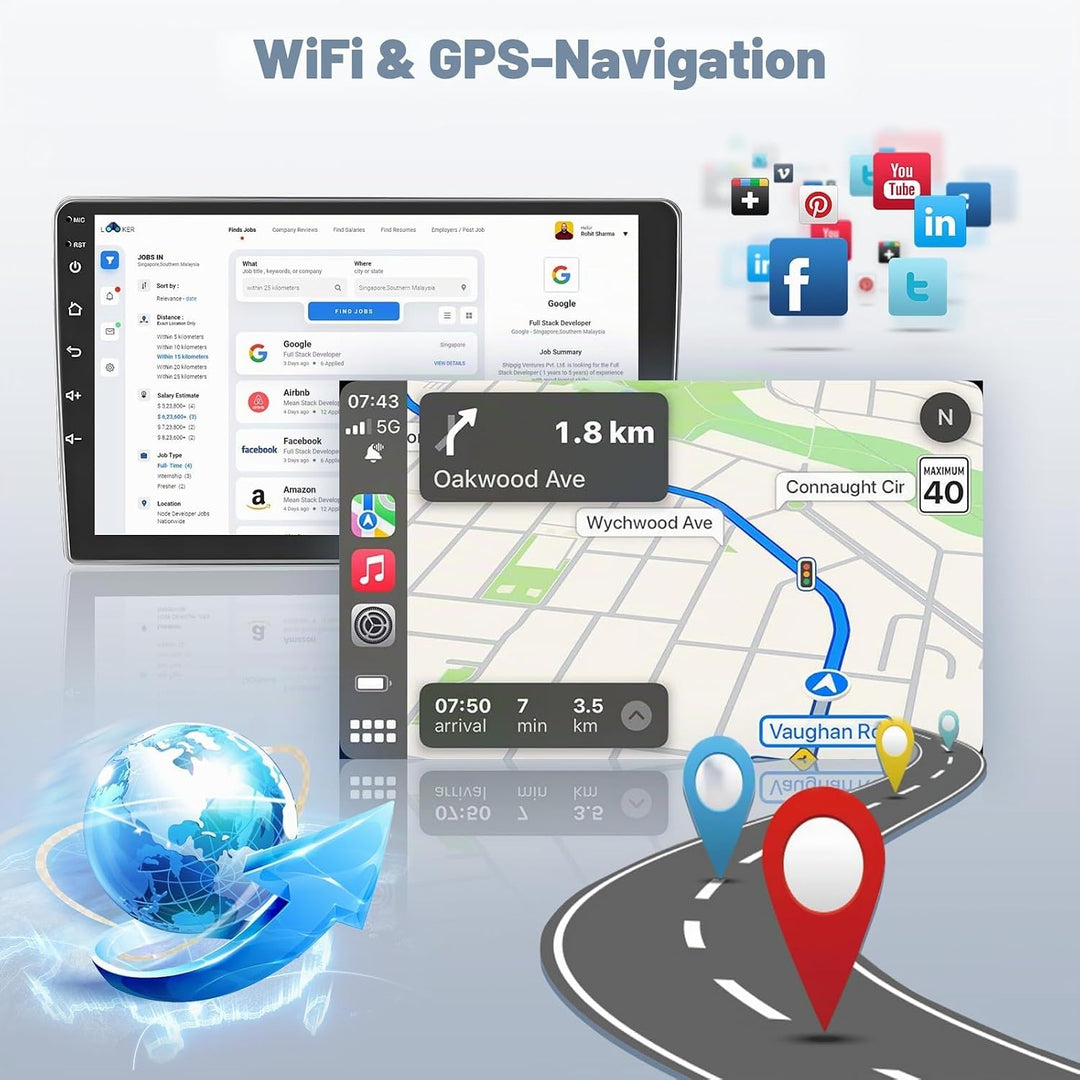 Hikity Qualcomm Snapdragon 8 Core 4+64G Android 15 Autoradio für Nissan NV200 2009-2018 Wireless Car
