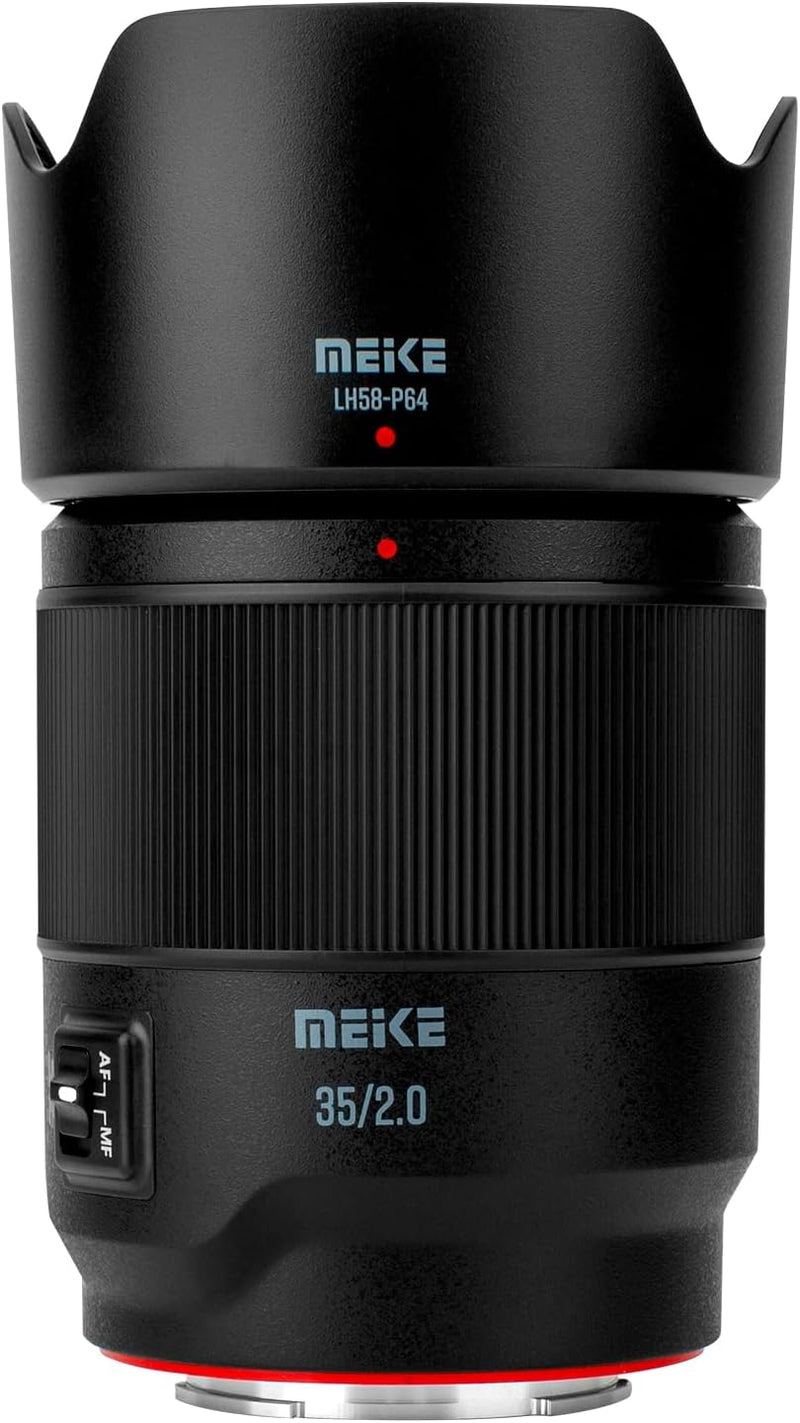 Meike 35mm F2.0 Autofokus Vollformat STM Schrittmotor Objektiv Kompatibel mit Sony E Mount Kameras A