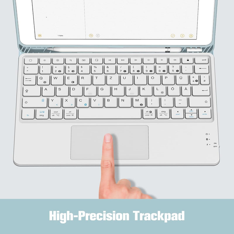 Fintie Tastatur Hülle für iPad (9. / 8. und 7. Generation - 2021/2020/2019), iPad 10.2 Hülle mit Tas