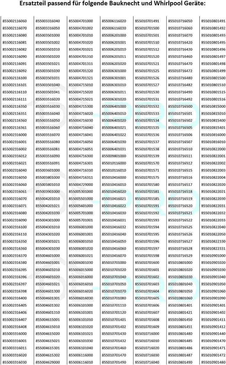 DL-pro Türscharnier Set oben + unten für Bauknecht Whirlpool 481231018626 Scharnier Kit Hettich für