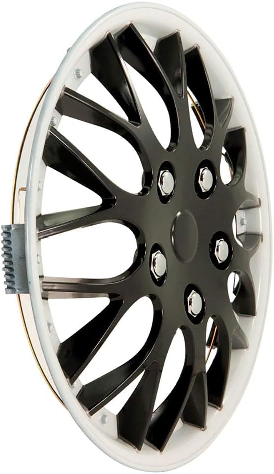 AUTO-STYLE Satz Radzierblenden Missouri 14-Zoll Schwarz/Weiss unrandet 14-inch Schwarz/Weiss Umrande