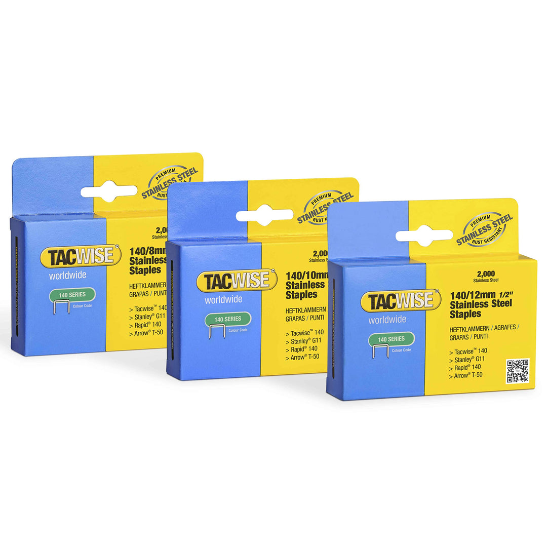 Tacwise 1308 Typ 140 Heftklammern Auswahlpackung, 6.000 Stück Typ 140 Packung, Typ 140 Packung