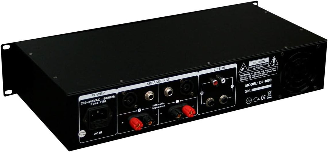 E-Lektron DJ-1000 Stereo PA-Verstärker Endstufe 2X 500W Spitze