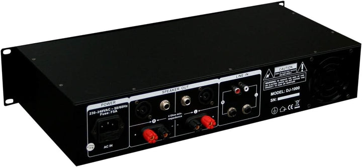 E-Lektron DJ-1000 Stereo PA-Verstärker Endstufe 2X 500W Spitze