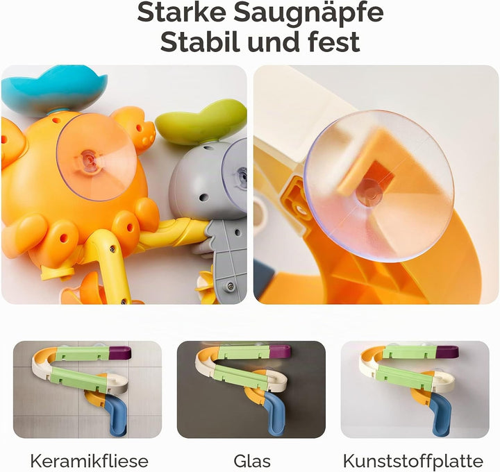 OR OR TU Badewannenspielzeug Badespielzeug Baby, Wasserspielzeug Kinder Saugnapf Spielzeug Baby Murm