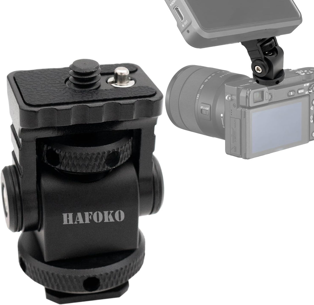 R015 Einstellbarer Kugelkopf Kamerawinkel Kaltschuh Monitor Halter mit 1/4 Zoll Schraube Anwendbare