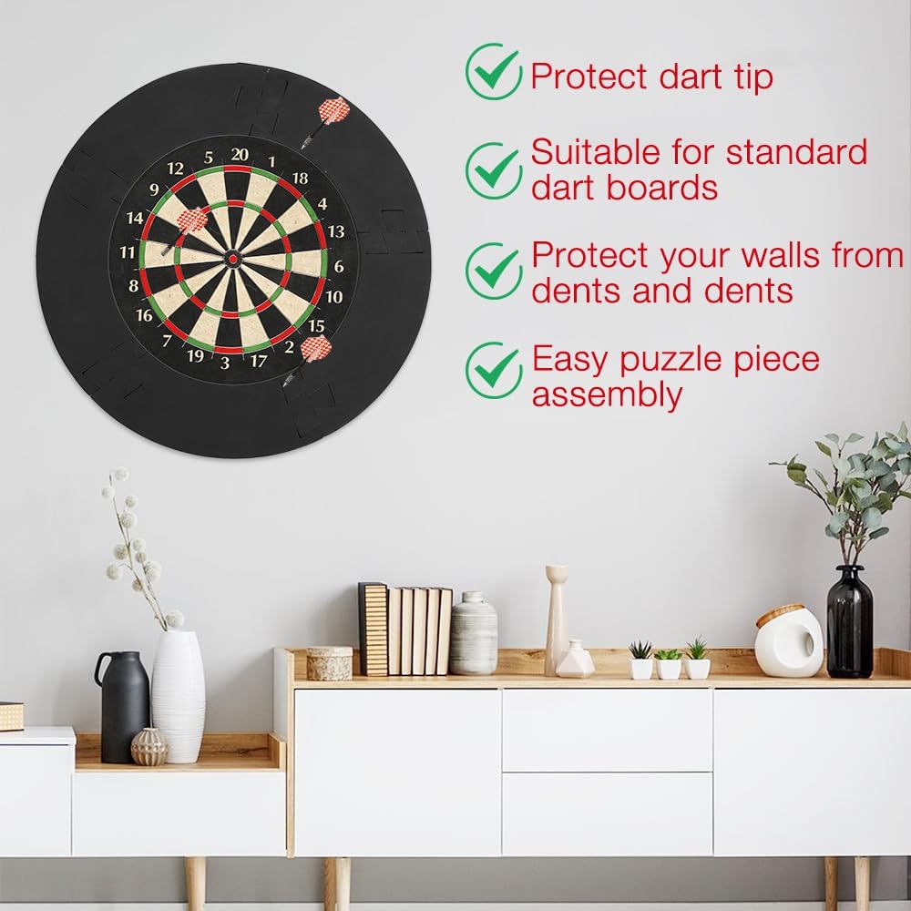 Dart Catchring Surround, 5pcs Dart Surround Auffangring, 45cm Dartscheibe Schutzring, Dartscheibe Wa