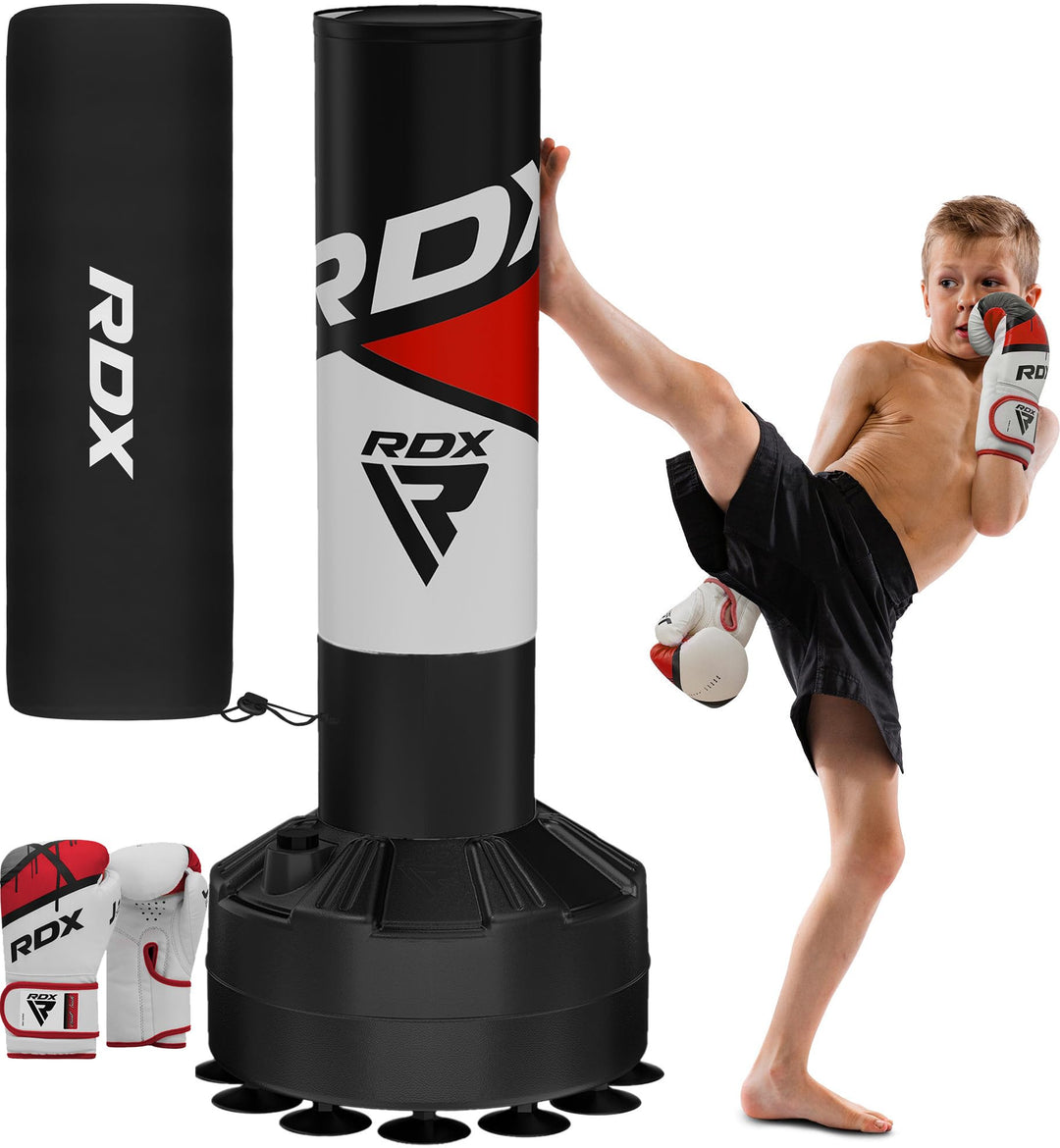 RDX Kinder Freistehender Boxsack 4ft Junior Standboxsäcke Trainingshandschuhe, MMA, Kickboxen,Boxen,