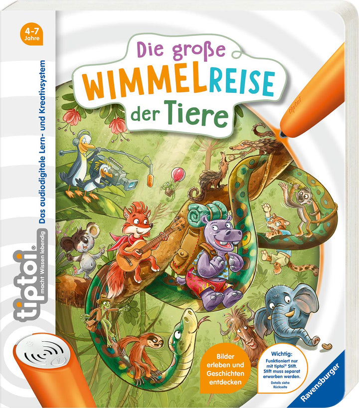tiptoi® Die grosse Wimmelreise der Tiere, Pappband