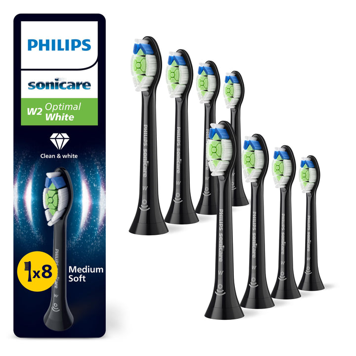 Philips Sonicare W2 Optimal White, Original Ersatzbürstenköpfe, Schwarz, 8er-Pack, HX6068/88 Neu 1 s