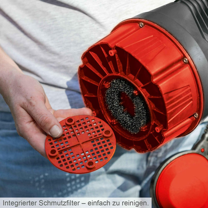 Scheppach Regenfasspumpe RBP350 Wasserpumpe Tauchpumpe mit Schnellkupplung & Absperrhahn | Fördermen
