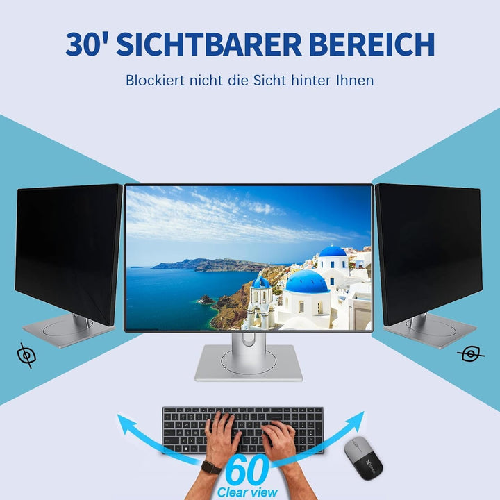 24 Zoll Sichtschutzfilter kompatibel mit 16:9 Breitbild-Display - Monitor,Desktop-PC,Computer, Anti-