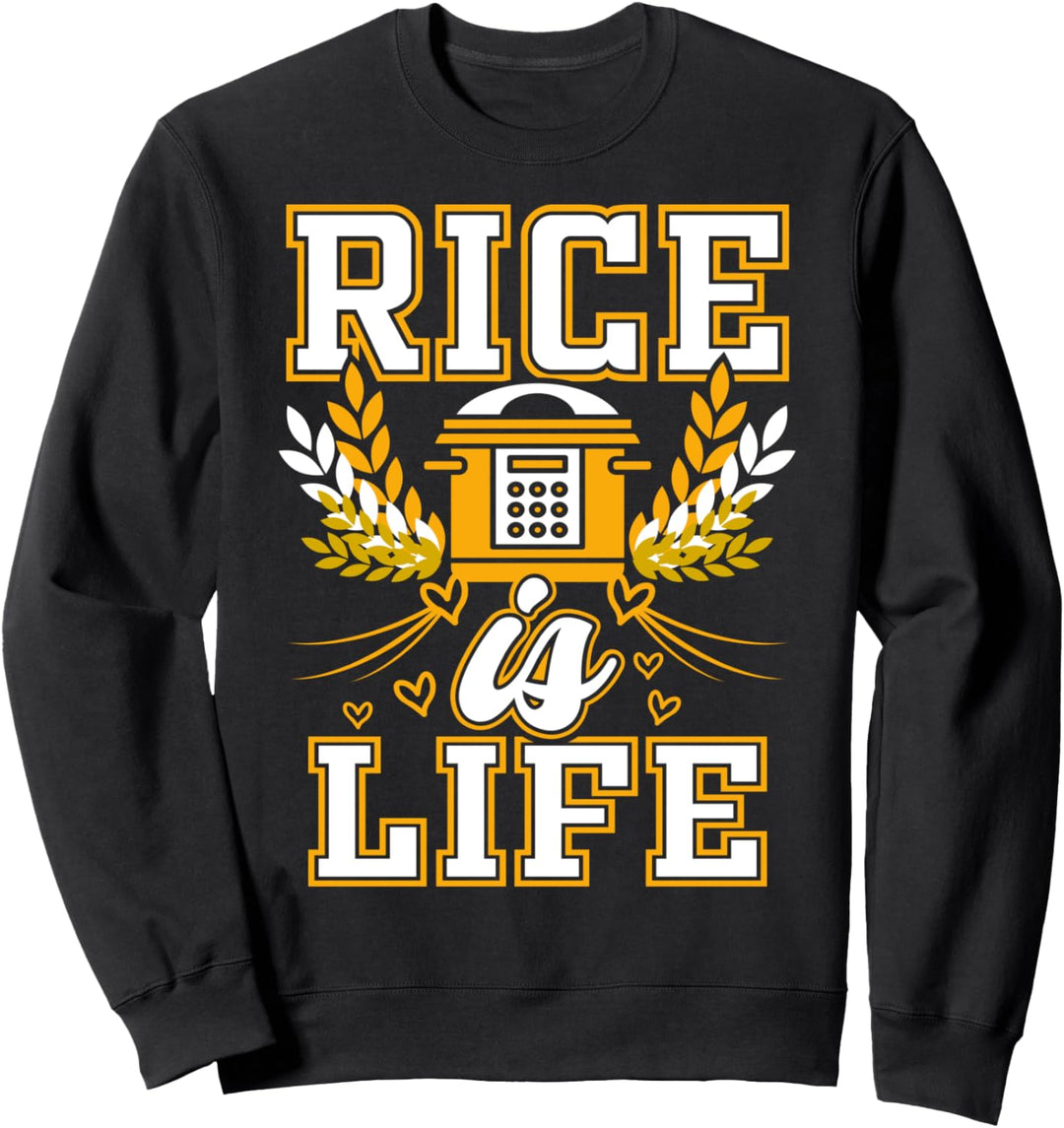 Funny Filipino Rice Is Life Asian Food Extra Reiskocher Kunst Sweatshirt