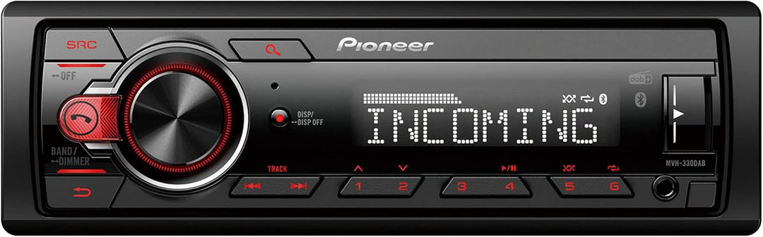 Pioneer MVH-330DAB-AN, 1DIN Autoradio mit RDS und DAB+ & TS-G1330F 3-Weg-Koaxiallautsprecher für Aut