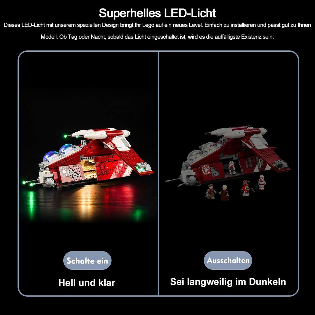 Led Licht Set für Lego The Clone Wars Coruscant Guard Gunship 75354 (Kein Lego), Dekorationsbeleucht