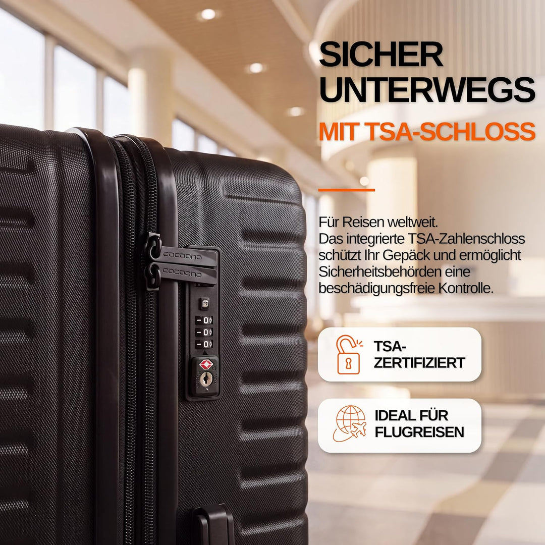 Cocoono Hartschalenkoffer XL Gross - 100L Volumen erweiterbar auf 117L - 158cm Gurtmass - 8 Rollen 3