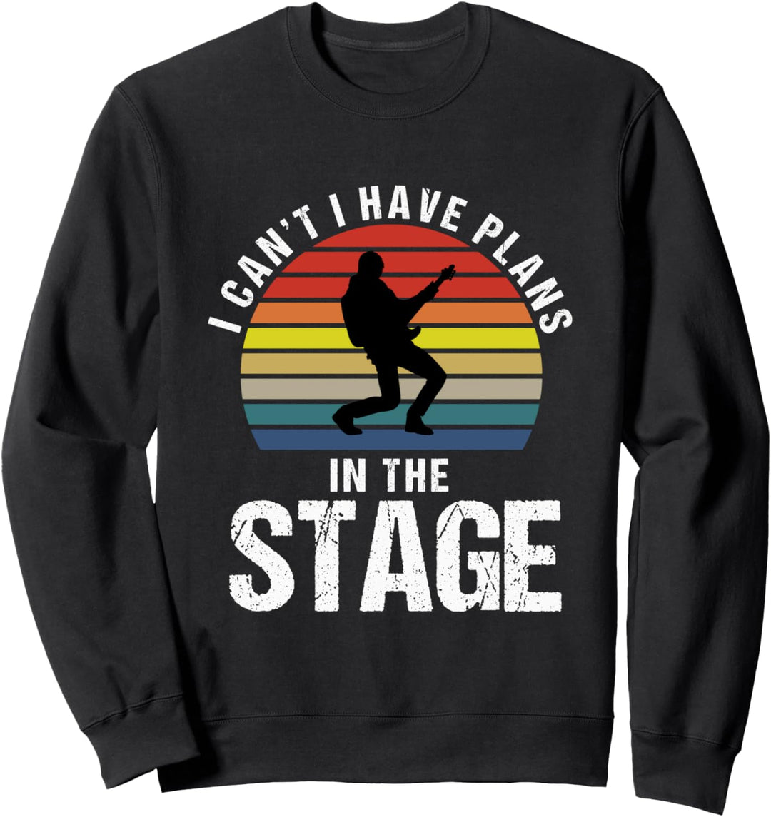 Ich habe Pläne auf der Gitarrenbühne Lustiger Sarkasmus Sweatshirt
