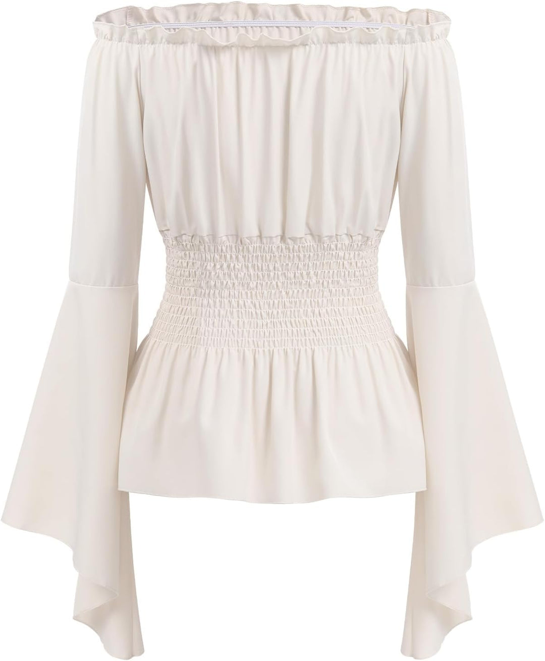 Odizli Mittelalter Kleidung Damen Gothic Steampunk Langarm Off Shoulder Corsett Top + Gürtel Viktori