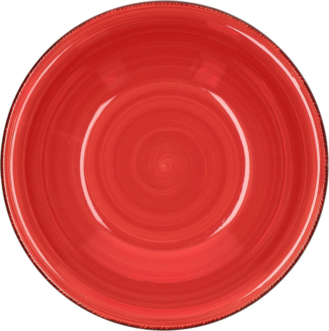 6-TLG. Tellerset Malaga | Bunte Suppenteller tief | 650 ml | Ø 21.5 cm | Salatteller rund | Servier-