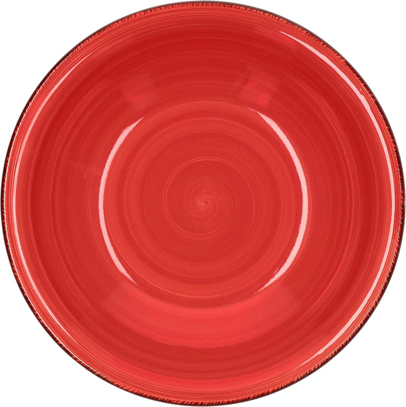 6-TLG. Tellerset Malaga | Bunte Suppenteller tief | 650 ml | Ø 21.5 cm | Salatteller rund | Servier-