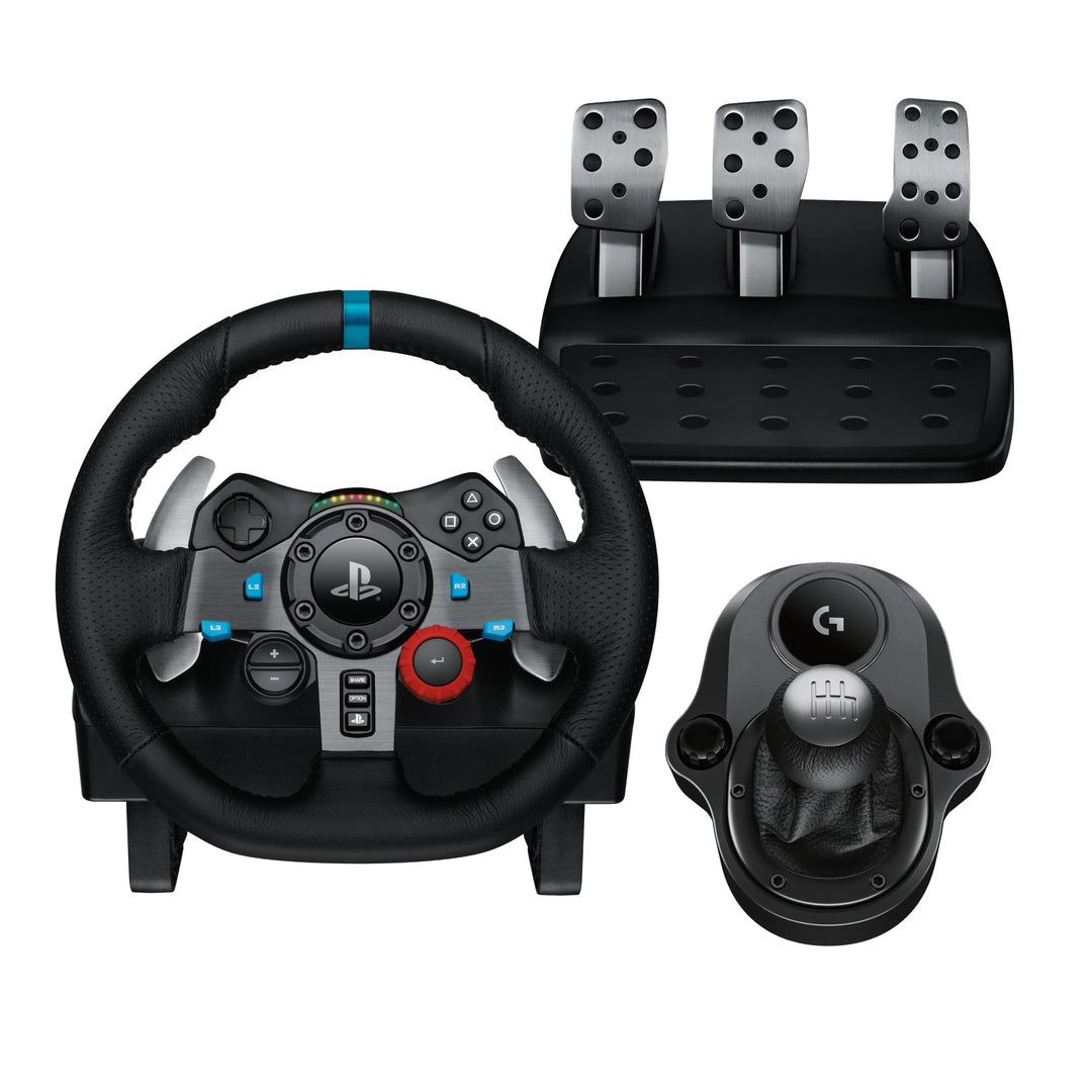 Logitech G G29 SE Driving Force Rennlenkrad und Pedale, Force Feedback, echtes Leder + Logitech G Dr