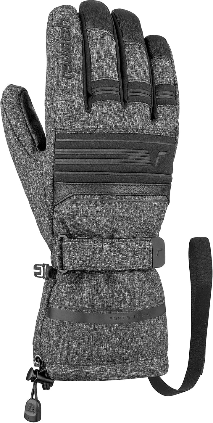 Reusch Herren Kondor R-TEX extra warmer, wasserdichter und atmungsaktiver Skihandschuh grau / schwar