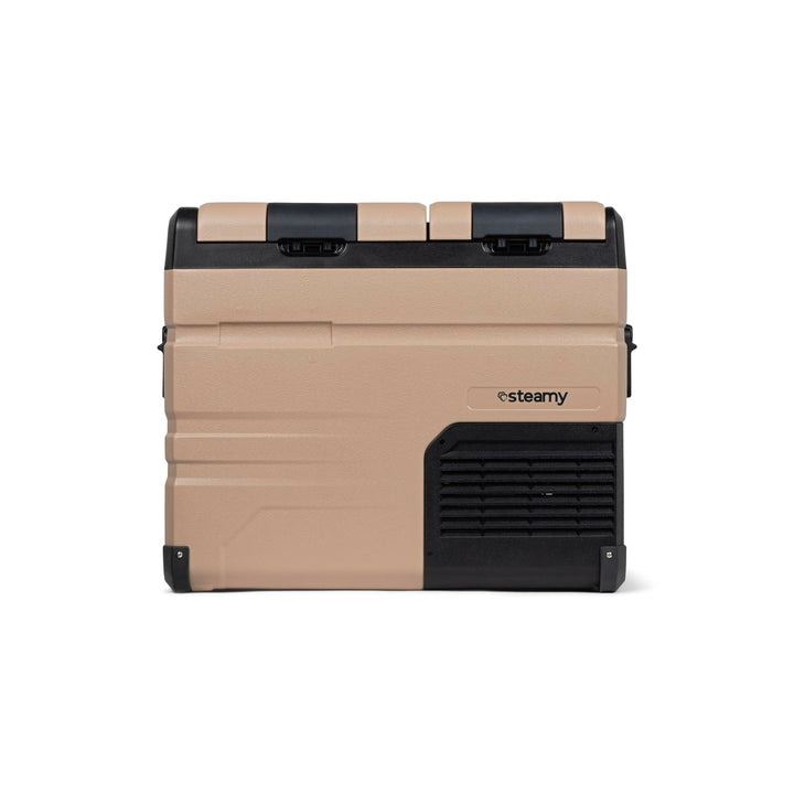 Steamy-E Dual Zone 45, Elektrische Kompressor Kühlbox, 45 Liter, 12V/ 230V, zum Kühlen und Gefrieren